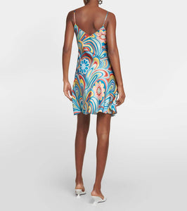 Rodarte Printed satin slip dress
