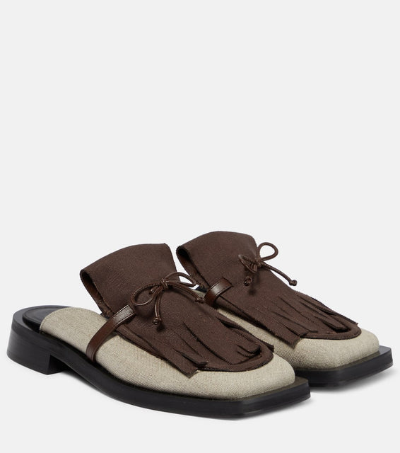 Gia Borghini GIA/RHW Rosie 40 linen slippers