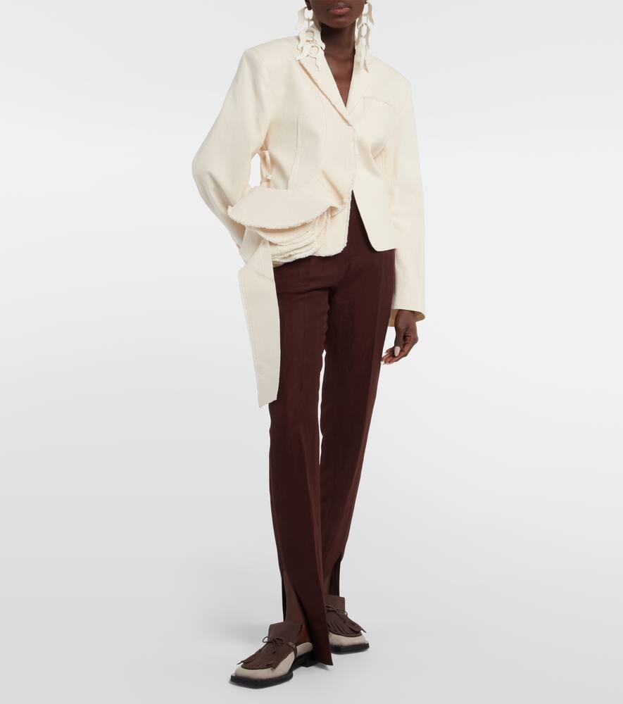 Gia Borghini GIA/RHW Rosie 40 linen slippers