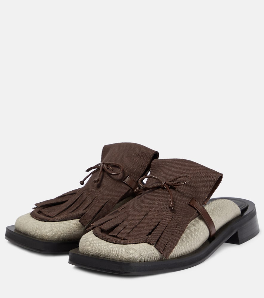 Gia Borghini GIA/RHW Rosie 40 linen slippers