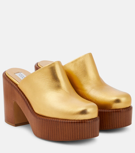 Gabriela Hearst Metallic leather platform pumps