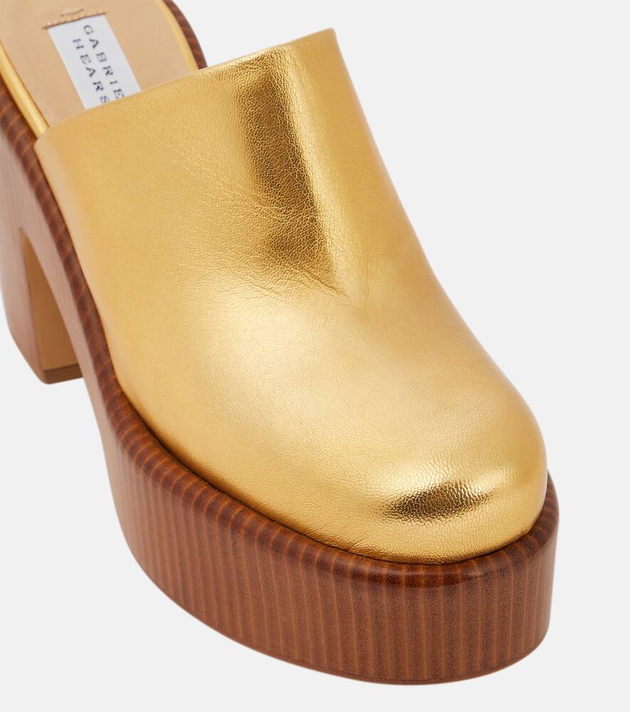 Gabriela Hearst Metallic leather platform pumps