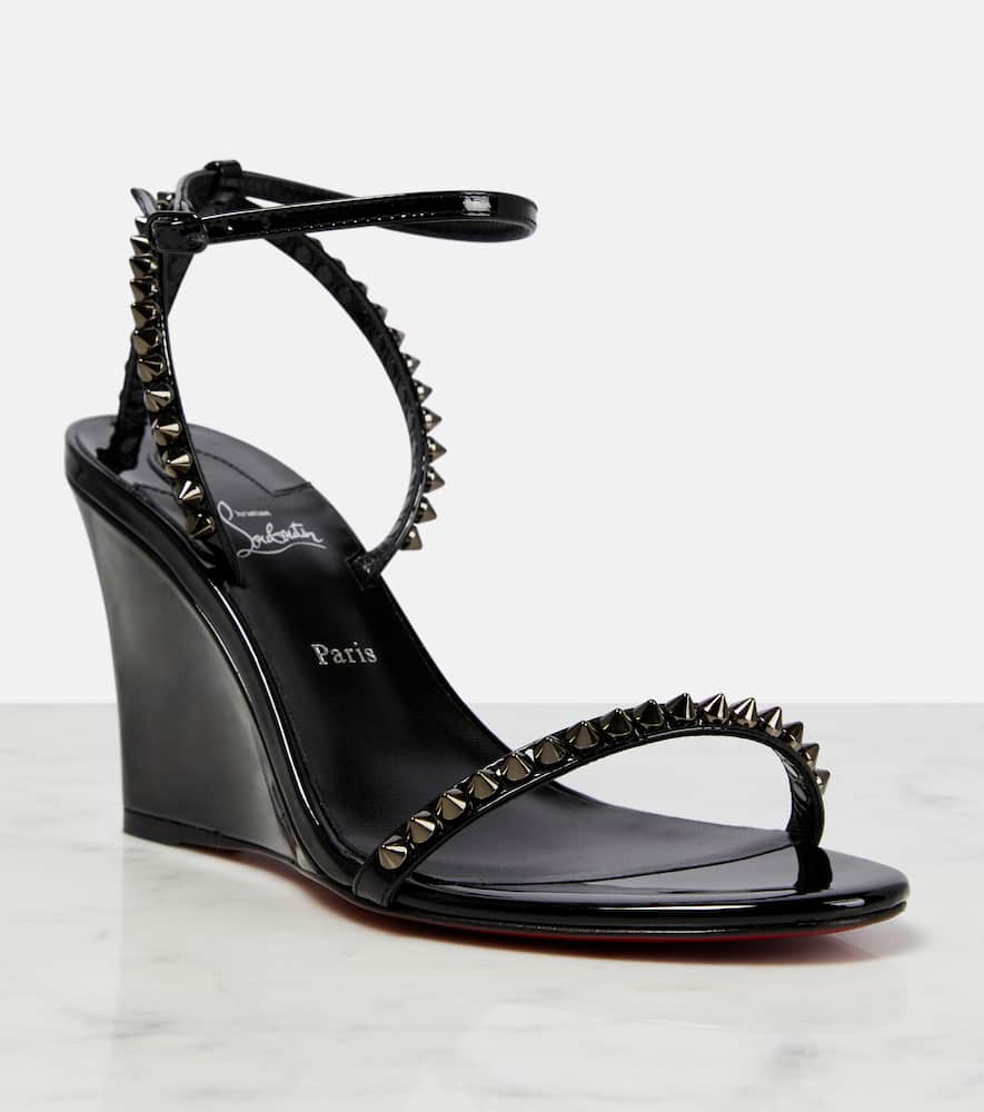 Christian Louboutin So Me 85 leather wedge sandals