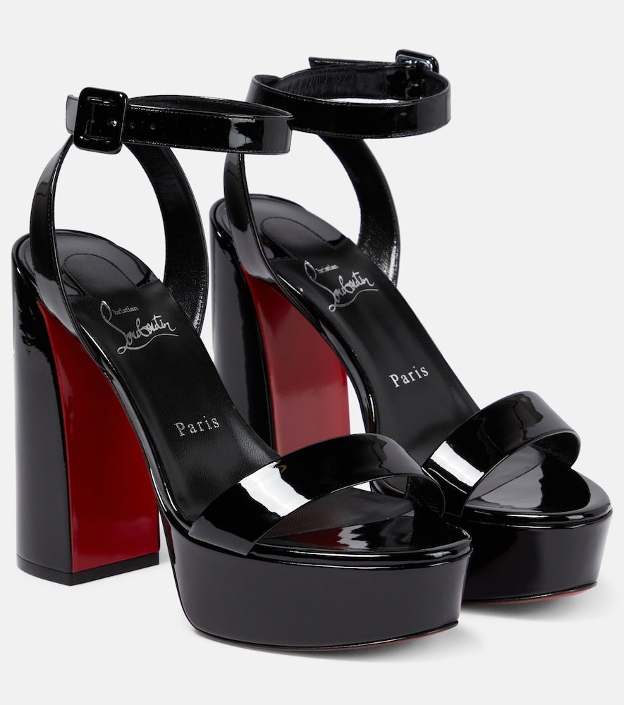 Christian Louboutin Movida Sabina patent leather platform sandals - Christian Louboutin Movida Sabina 漆皮厚底凉鞋