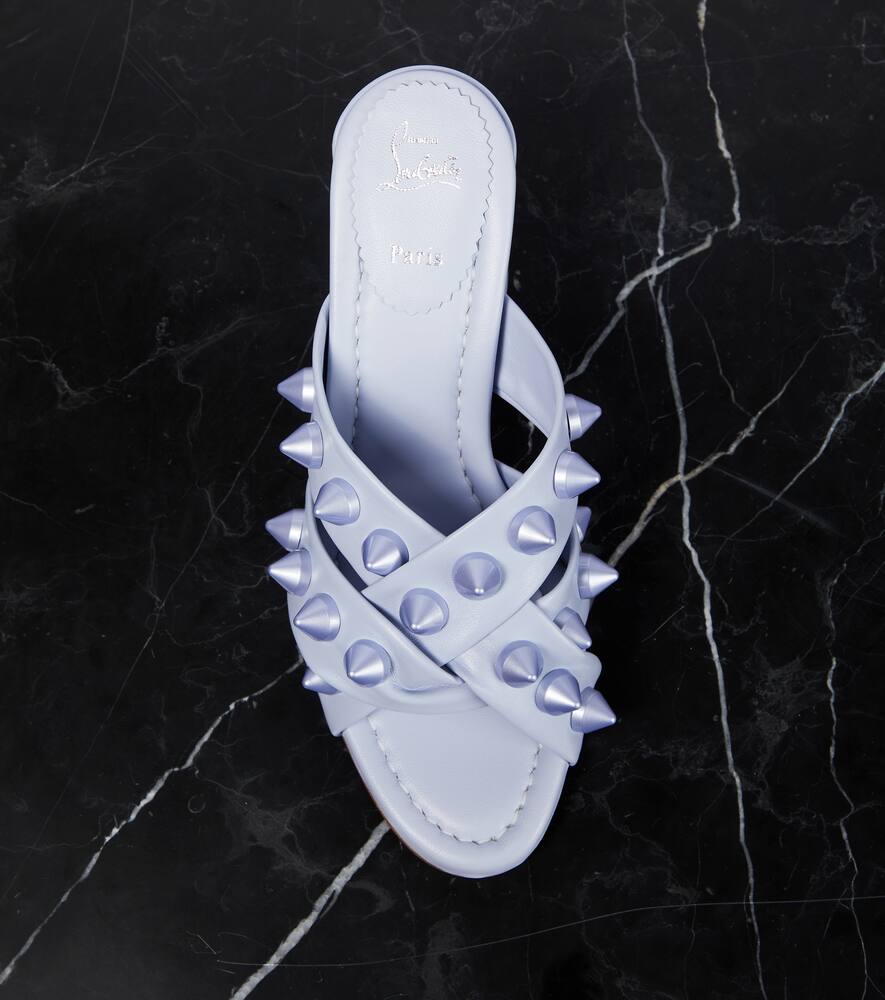 Christian Louboutin Spika Club embellished leather mules