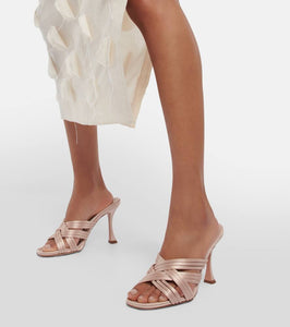 Aquazzura Oahu 95 satin mules