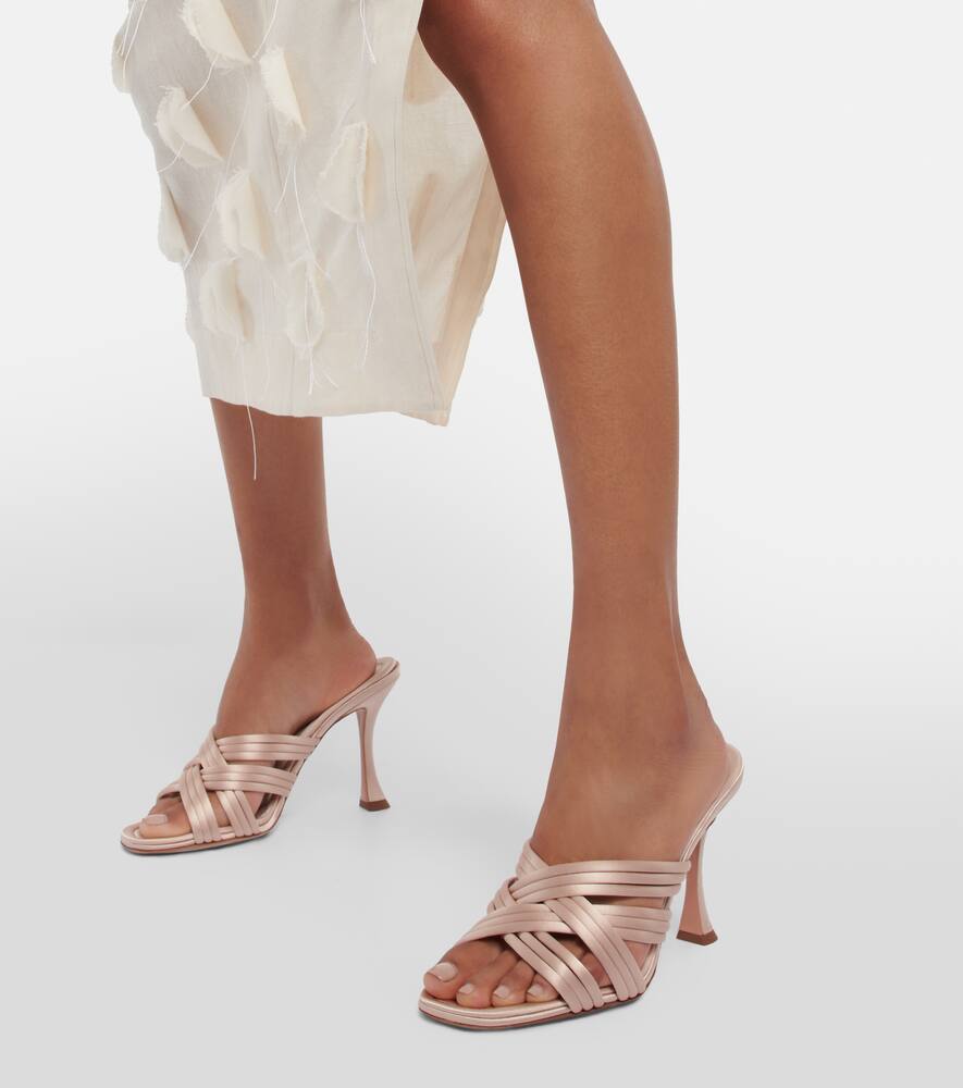 Aquazzura Oahu 95 satin mules