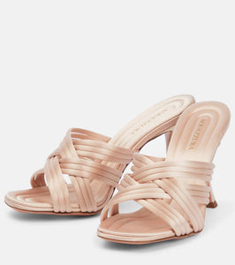 Aquazzura Oahu 95 satin mules