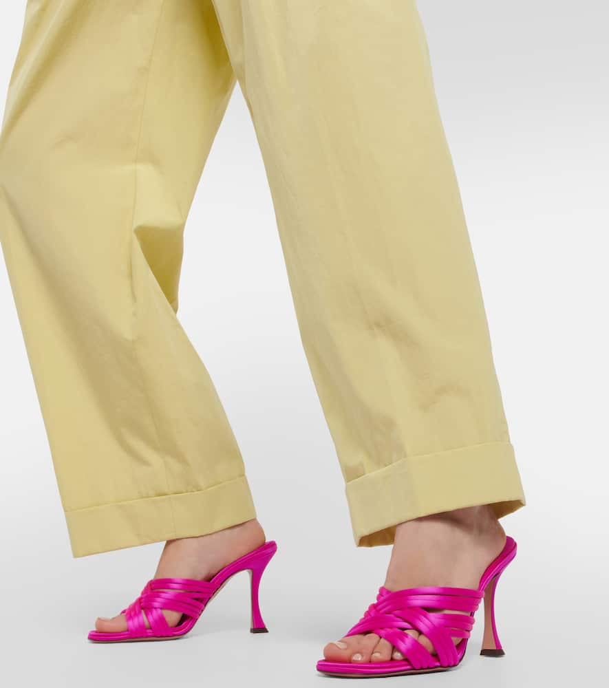 Aquazzura Oahu 95 satin mules