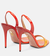 Aquazzura So Nude 105 croc-effect leather sandals