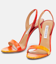 Aquazzura So Nude 105 croc-effect leather sandals