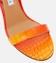 Aquazzura So Nude 105 croc-effect leather sandals