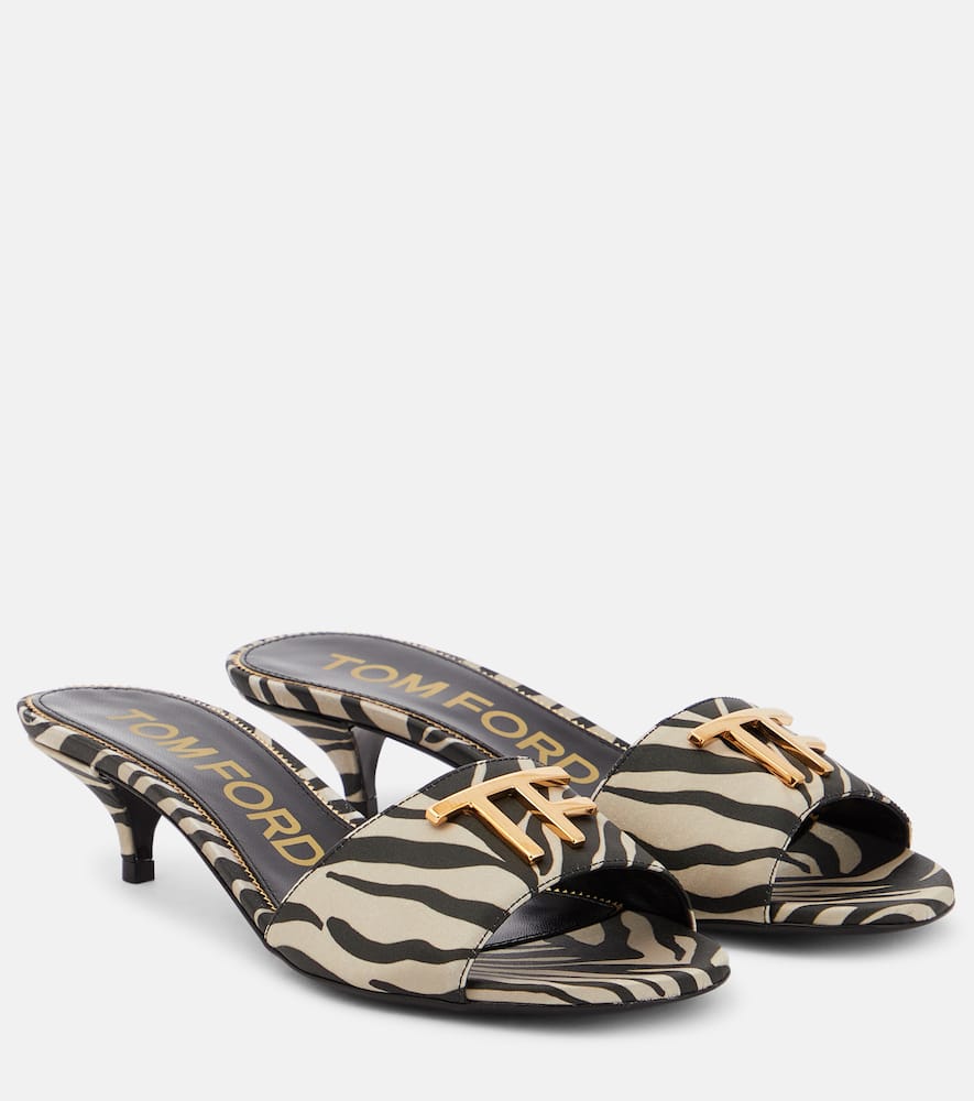 Tom Ford Embellished leopard-print sandals