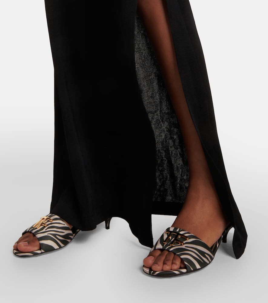 Tom Ford Embellished leopard-print sandals