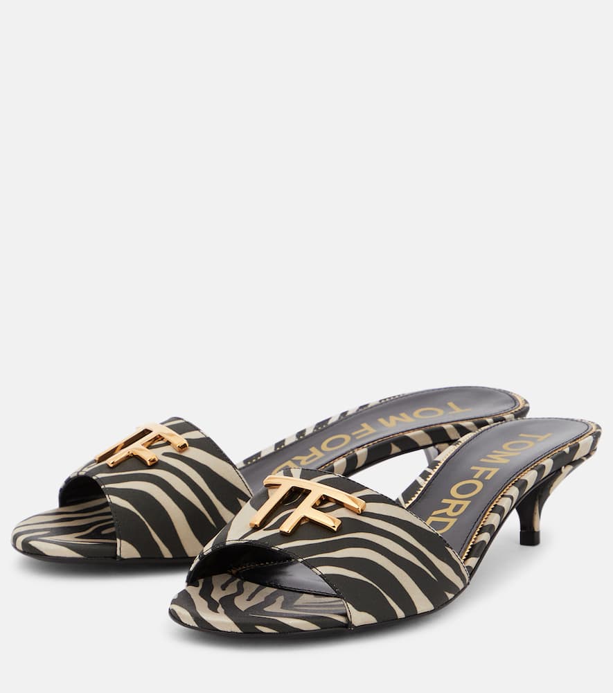 Tom Ford Embellished leopard-print sandals