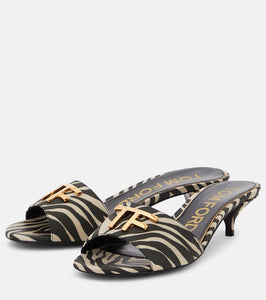Tom Ford Embellished leopard-print sandals