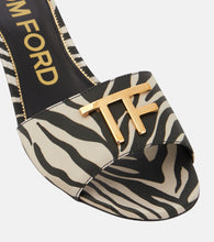 Tom Ford Embellished leopard-print sandals