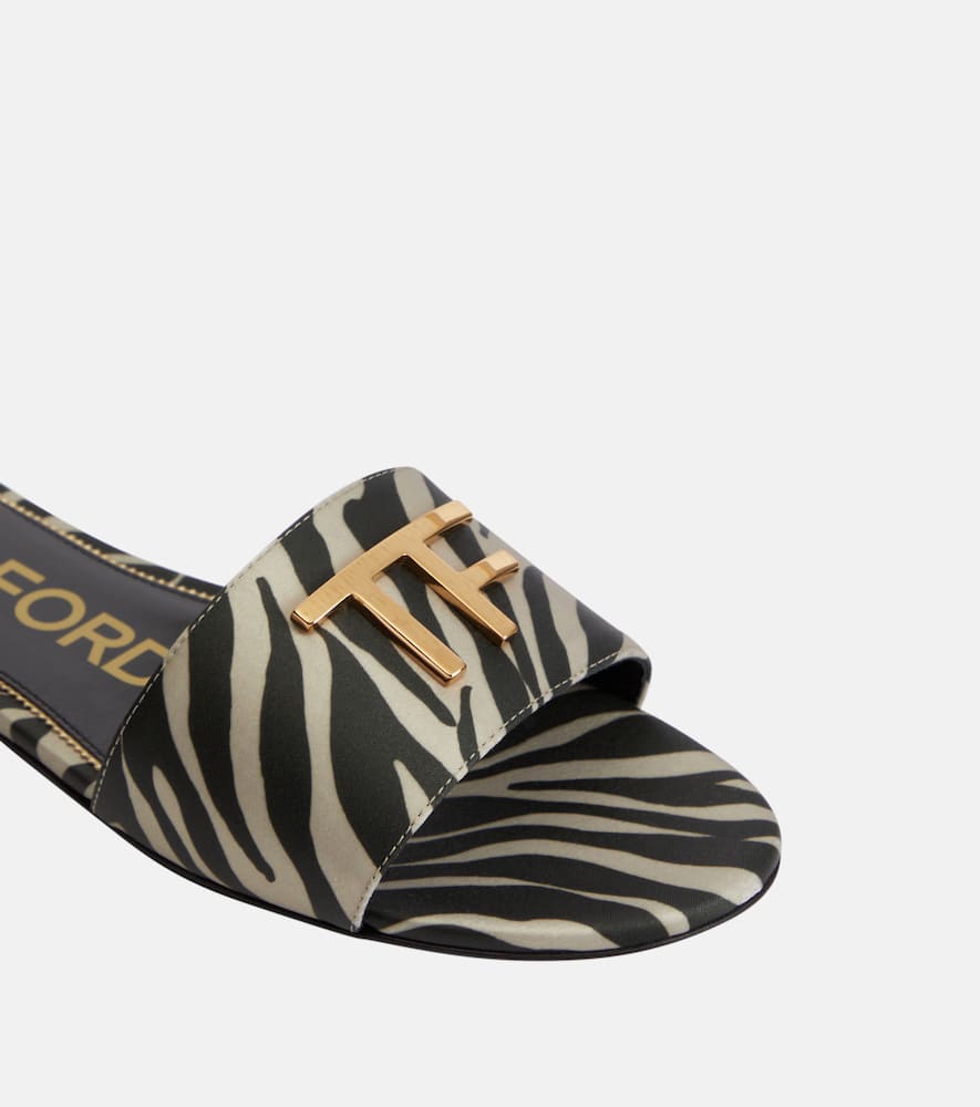 Tom Ford Embellished zebra-print sandals