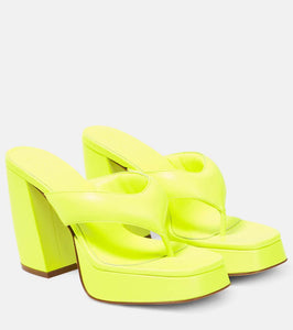 Gia Borghini Gia 17 leather platform thong sandals
