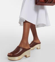 Chloe Oli leather platform mules