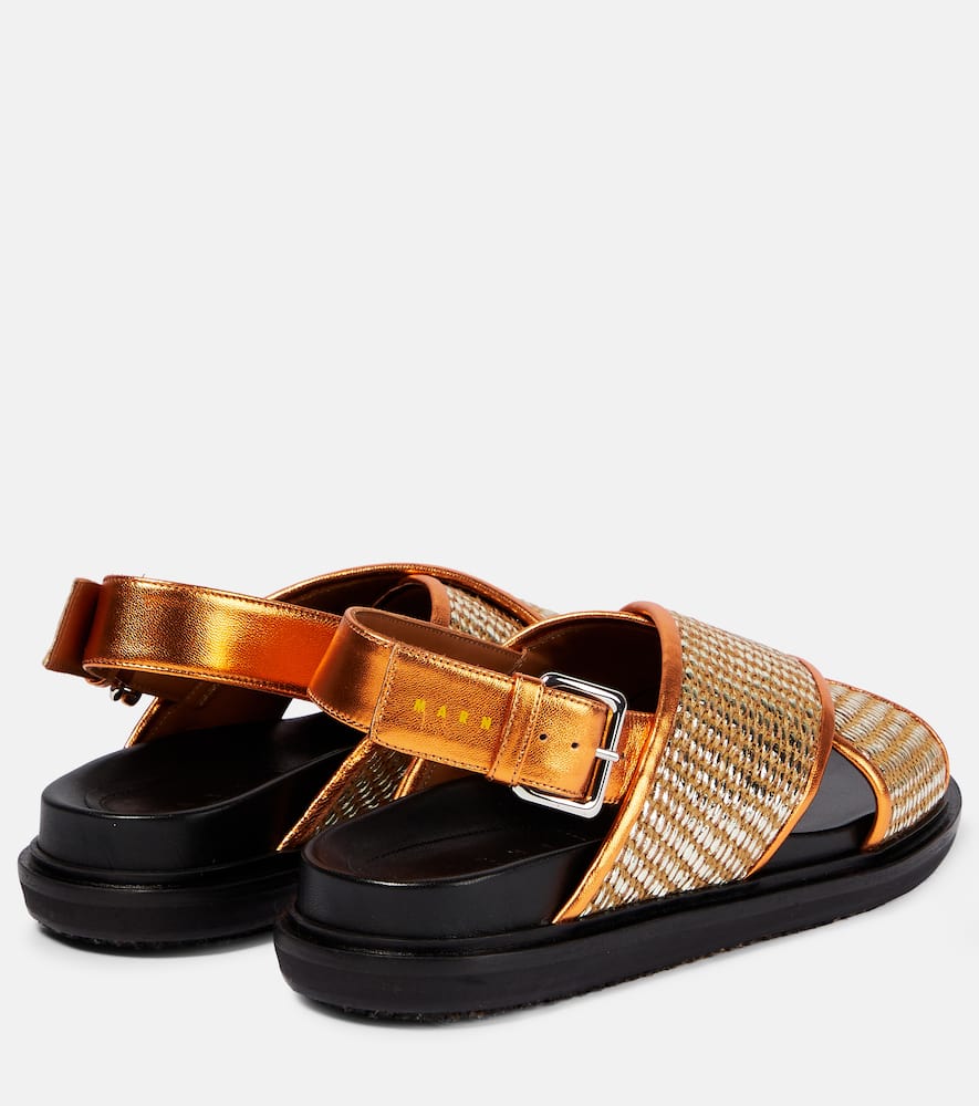 Marni Fussbett leather-trimmed sandals
