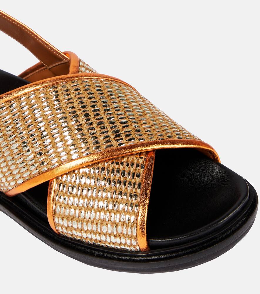 Marni Fussbett leather-trimmed sandals