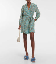 Velvet Gabriella printed wrap minidress