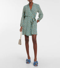 Velvet Gabriella printed wrap minidress