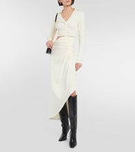 Off-White Cutout crêpe midi dress