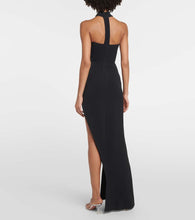 David Koma Crystal-embellished asymmetric gown