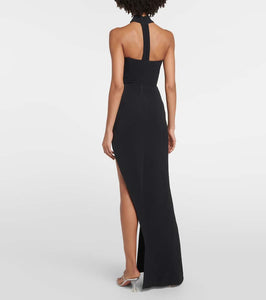 David Koma Crystal-embellished asymmetric gown