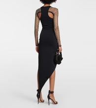 David Koma Embellished cutout midi dress
