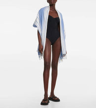 Off-White Cutout ribbed-knit gown