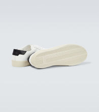 Saint Laurent Logo embroidered leather sneakers