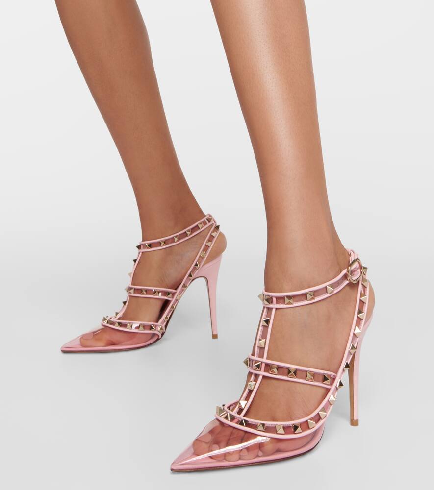 Valentino Garavani Rockstud leather and PVC pumps