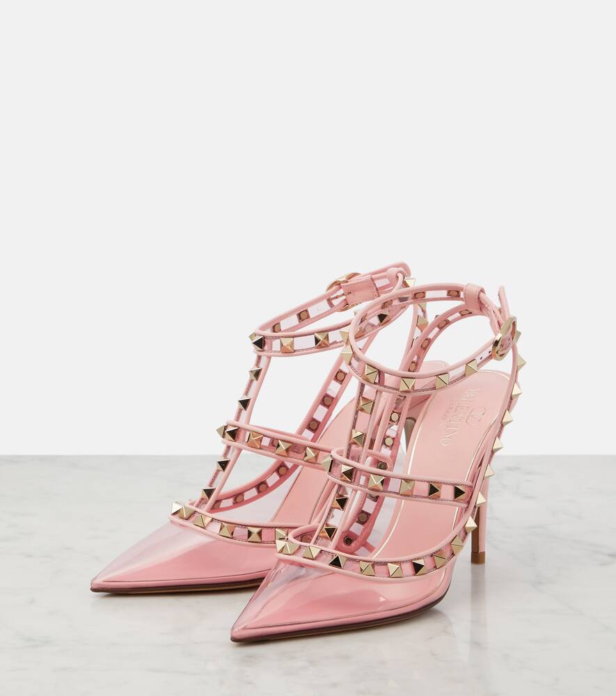Valentino Garavani Rockstud leather and PVC pumps