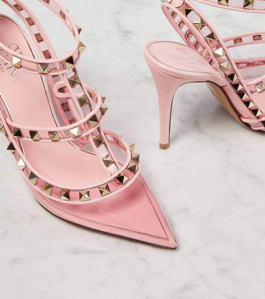 Valentino Garavani Rockstud leather and PVC pumps