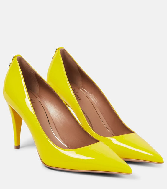 Valentino Garavani Rockstud patent leather pumps