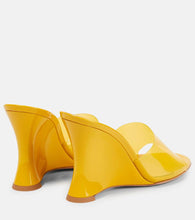 Gianvito Rossi Vernice PVC wedge mules