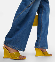 Gianvito Rossi Vernice PVC wedge mules