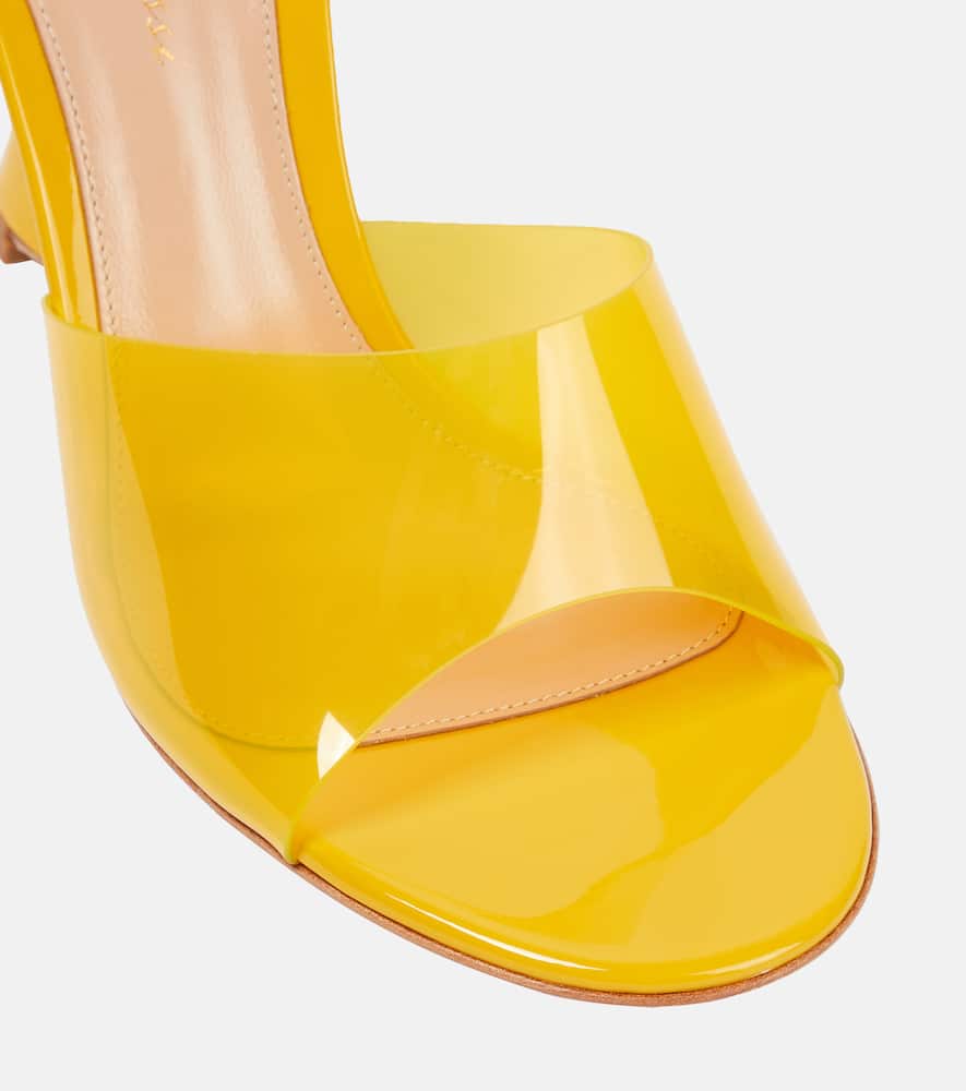 Gianvito Rossi Vernice PVC wedge mules