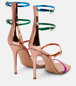 Gianvito Rossi Ribbon 105 leather sandals