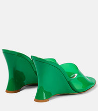 Gianvito Rossi Vernice PVC wedge mules