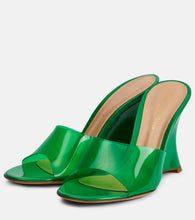 Gianvito Rossi Vernice PVC wedge mules