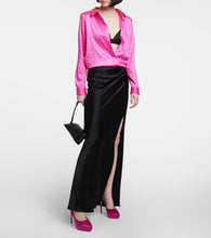 Gianvito Rossi Dasha satin platform pumps