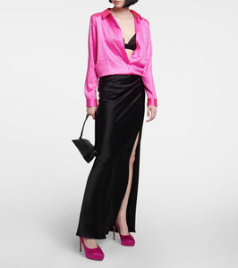 Gianvito Rossi Dasha satin platform pumps