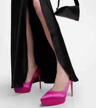 Gianvito Rossi Dasha satin platform pumps