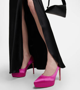 Gianvito Rossi Dasha satin platform pumps