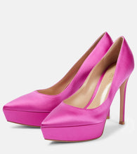 Gianvito Rossi Dasha satin platform pumps