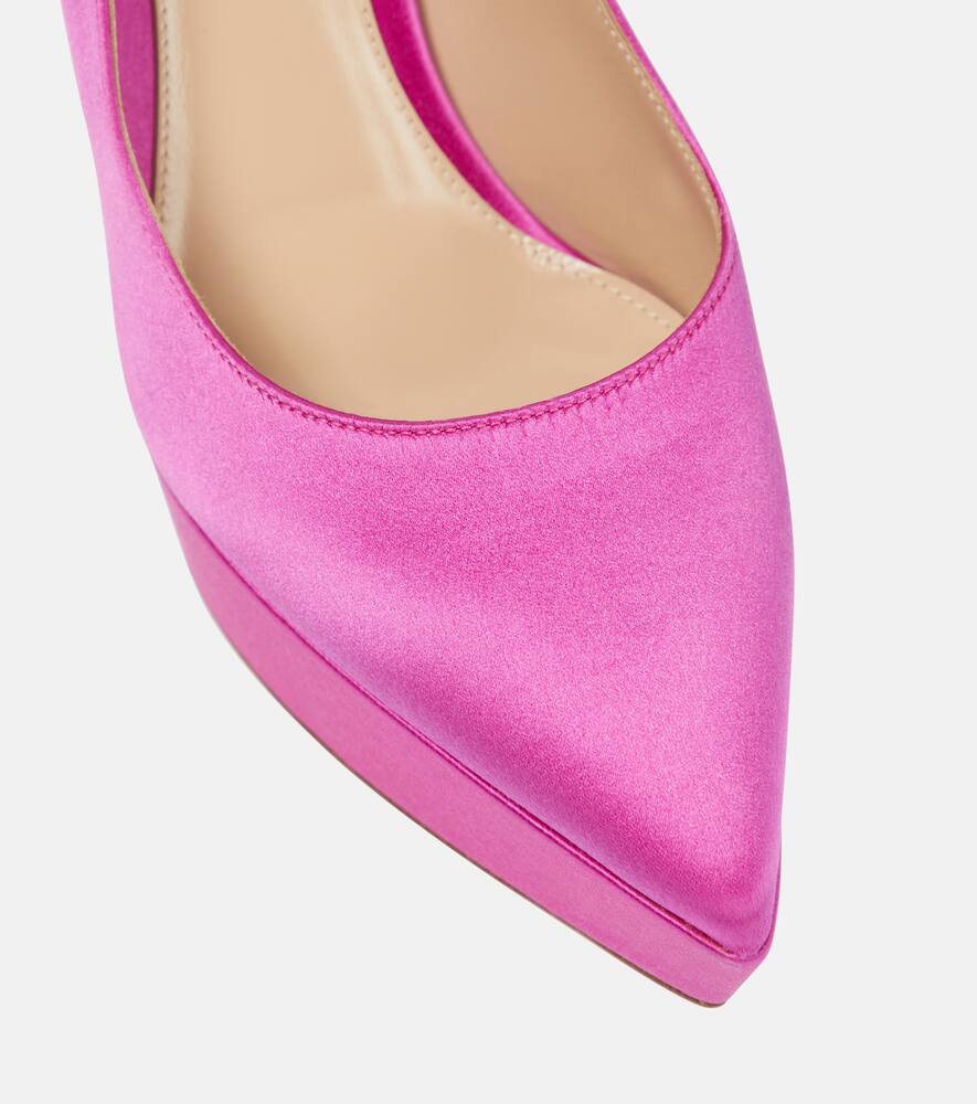 Gianvito Rossi Dasha satin platform pumps